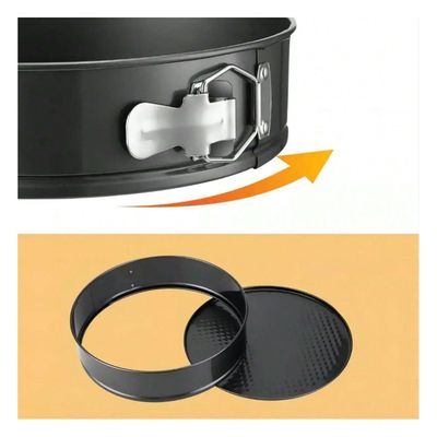 Imagen 2 del producto 3 Moldes Repostería Antiadherentes Redondo Cuadrado Corazón