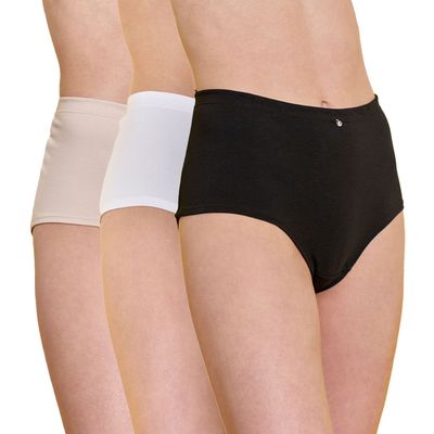 Imagen 1 del producto Pack 3 Calzones Tiro Alto Algodón Lycra 20420