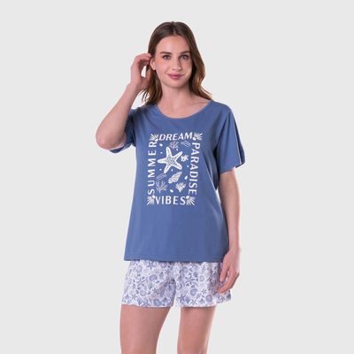 Pijama Corto Mujer 8697