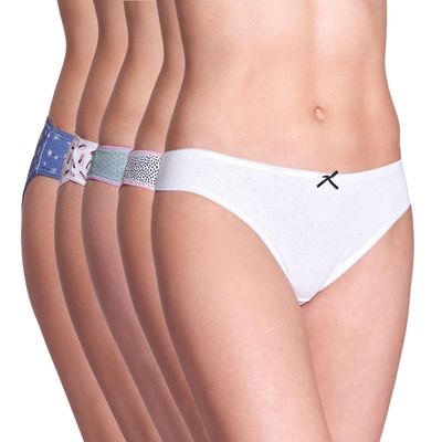 Pack 5 Calzones Bikini  Algodón 20459