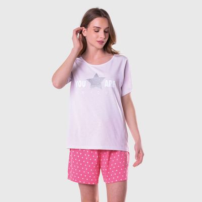 Pijama Corto Mujer 8694