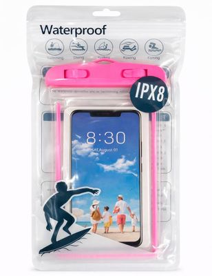 Estuche a prueba de agua fucsia