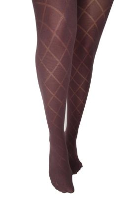 Panty diseño rejilla morada