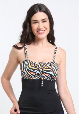 Polera tankini reductor animal print