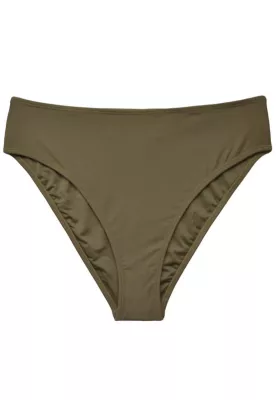 Bikini calzón tiro alto con abertura trasera color verde