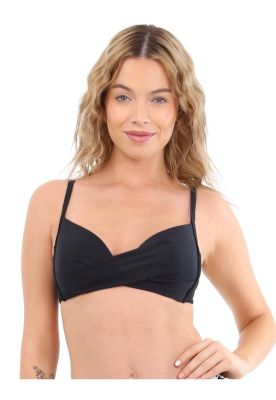 Imagen 2 del producto Bikini estilo sostén drapeado negro