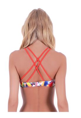 Imagen 2 del producto Bikini peto cruzado estampado loros