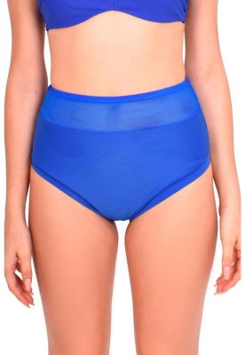 Bikini calzón pin up con transparencia color azul