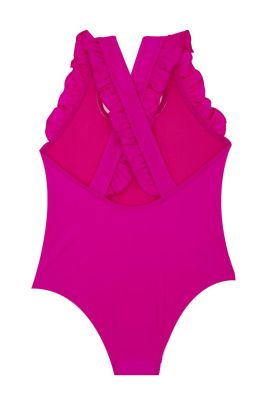 Imagen 2 del producto Traje de baño de niña vuelos rosado brillante