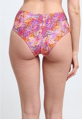 Imagen 2 del producto Bikini calzón con amarra estampado naranja