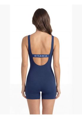 Imagen 2 del producto Traje de baño mujer natación pierna corta elástico azul