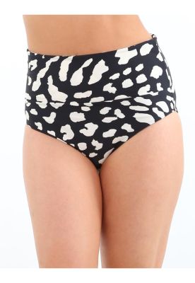 Bikini calzón pin up doble uso estampado negro