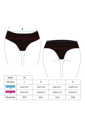 Bikini calzón cadera ajustable estampado azul