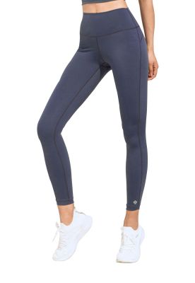 Calza básica tiro alto azul