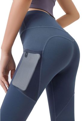 Imagen 2 del producto Calza deportiva con bolsillo de malla azul