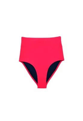 Bikini calzón tiro alto color rojo