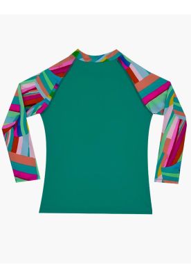 Imagen 2 del producto Polera niña protección UV estampado verde