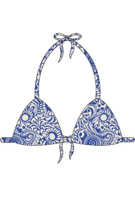 Bikini estilo triángulo clásico estampado azul