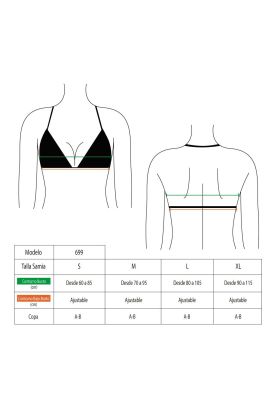 Imagen 2 del producto Bikini estilo triángulo clásico estampado azul