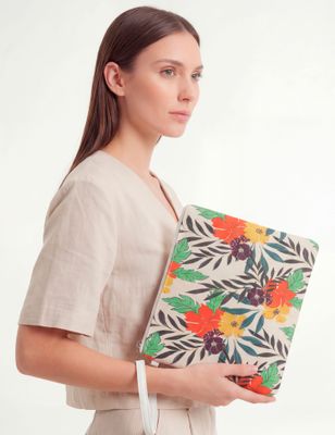 Imagen 2 del producto Cosmetiquero estampado hojas