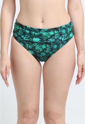 Bikini calzón pin up doble uso estampado verde