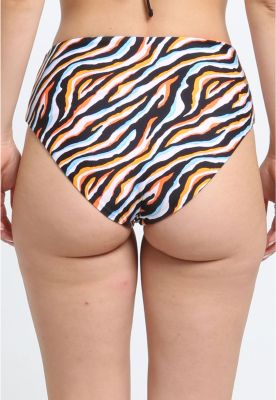Imagen 2 del producto Bikini calzón alto argolla estampado naranja