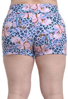 Imagen 2 del producto Bikini short estilo hot pant estampado celeste
