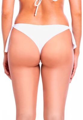 Imagen 2 del producto Bikini calzón tanga con amarras blanco