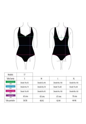 Imagen 2 del producto Deportivo para busto grande negro con estampado verde