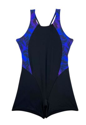 Imagen 1 del producto Enterito niña pierna corta estampado morado