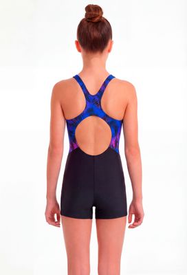 Imagen 2 del producto Enterito niña pierna corta estampado morado