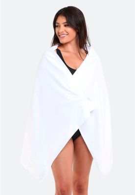 Imagen 2 del producto Toalla microfibra mediana 150 cm x 75 cm blanca