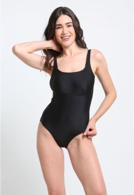 Traje De Baño Deportivo Material Resistente Diseño Costado Negro