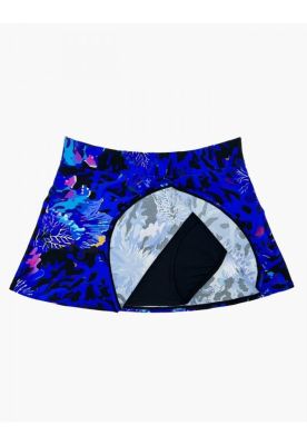 Imagen 2 del producto Bikini calzón falda estampado azul