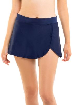 Bikini calzón falda azul marino