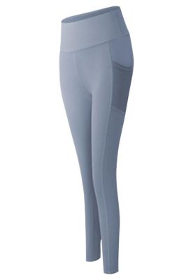 Calza con bolsillo de malla gris claro