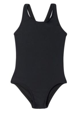 Traje de baño básico de niña negro