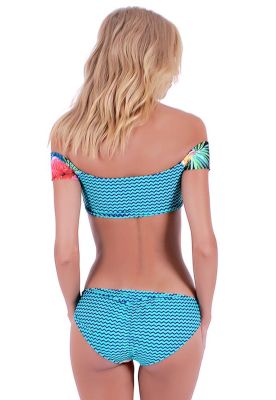 Imagen 2 del producto Conjunto juvenil de traje de baño peto y calzón verde