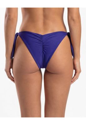 Imagen 2 del producto Bikini mujer tanga con amarras y pinza azul brillante