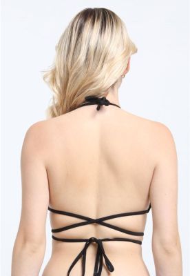 Imagen 2 del producto Bikini triangulo amarras negro