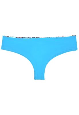 Imagen 2 del producto Bikini calzón tanga tiro alto estampado turquesa
