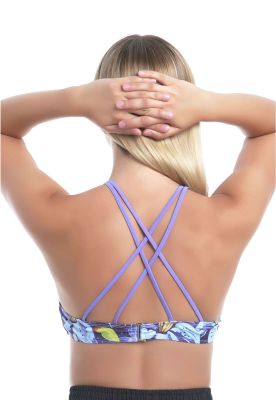 Imagen 2 del producto Bikini peto cruzado estampado morado