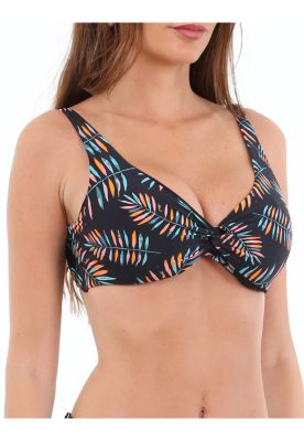 Imagen 2 del producto Bikini sostén torcido estampado negro copa C