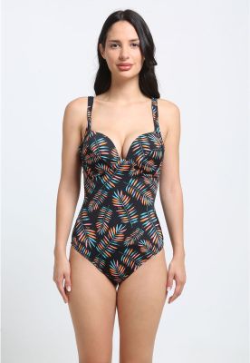 Imagen 1 del producto Traje de baño de una pieza estampado naranja