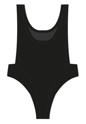 Imagen 2 del producto Traje de baño costados rebajados negro