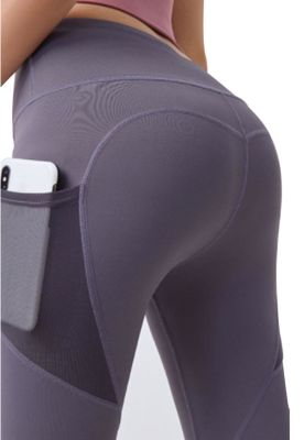 Imagen 2 del producto Calza con bolsillo de malla morada
