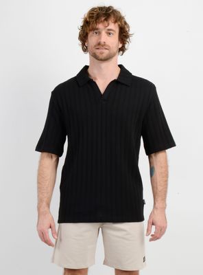 POLERA TEJIDA MANGA CORTA BODHI NEGRO