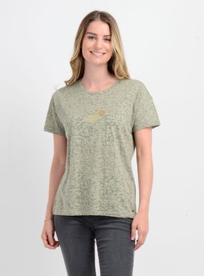 POLERA MANGA CORTA DITSY  VERDE CLARO