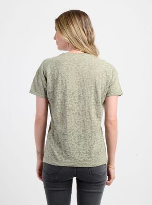 Imagen 2 del producto POLERA MANGA CORTA DITSY VERDE CLARO