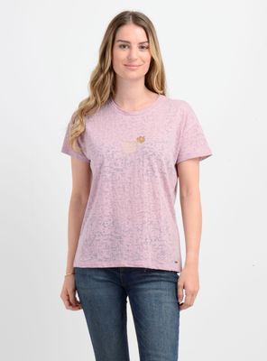 POLERA MANGA CORTA DITSY  ROSADO